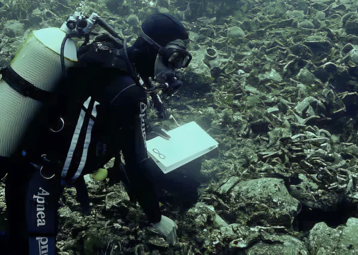 Καταγραφή δεδομένων στο βυζαντινό ναυάγιο (Σποράδες)