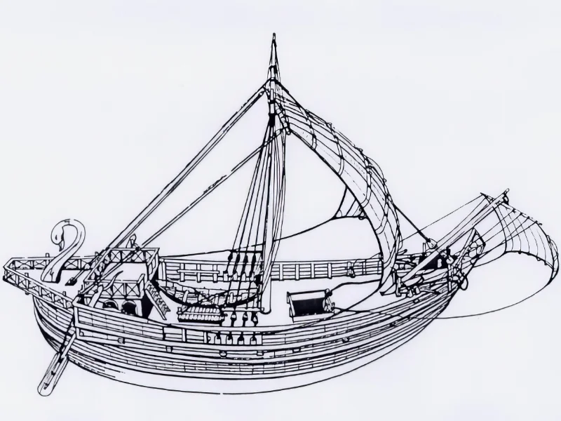Σχέδιο ρωμαϊκού εμπορικού πλοίου 3ου αιώνα μΧ Σχέδιο ρωμαϊκού εμπορικού πλοίου 3ου αιώνα μΧ